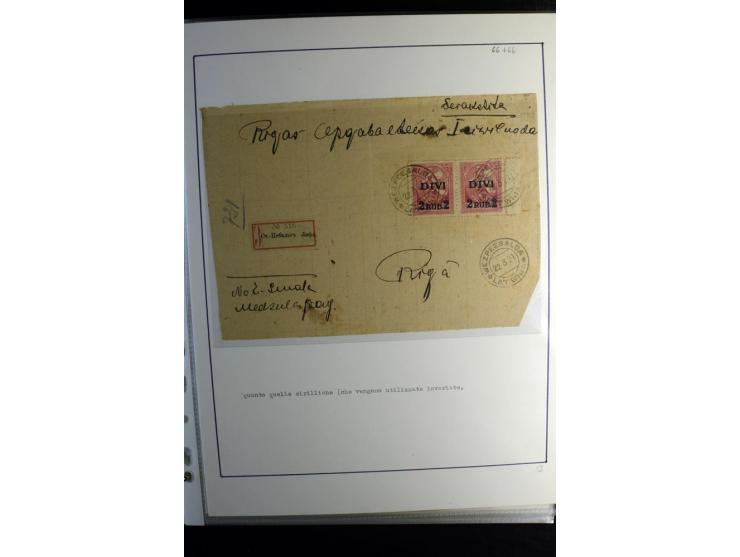 1893/1964, Sammlungen von rund 100 Reco-Briefen und Karten von der russischen über die lettische und deutsche bis zur sowjeti