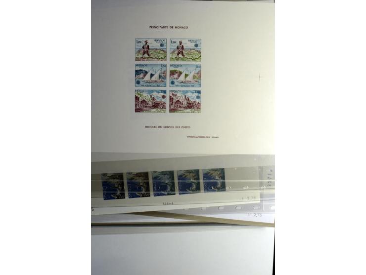 1974/94, Spezial-Sammlung von Probedrucken der Block-Ausgabe, ab 1978 in Form von Doppelblocks, teils 2 oder 3 pro Jahr in un