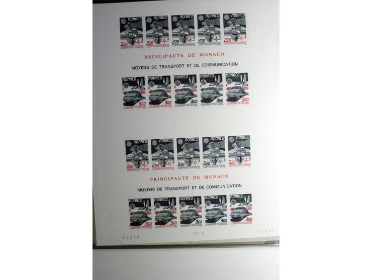 1974/94, Spezial-Sammlung von Probedrucken der Block-Ausgabe, ab 1978 in Form von Doppelblocks, teils 2 oder 3 pro Jahr in un
