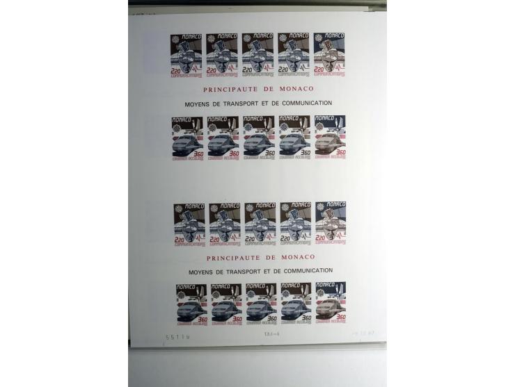 1974/94, Spezial-Sammlung von Probedrucken der Block-Ausgabe, ab 1978 in Form von Doppelblocks, teils 2 oder 3 pro Jahr in un