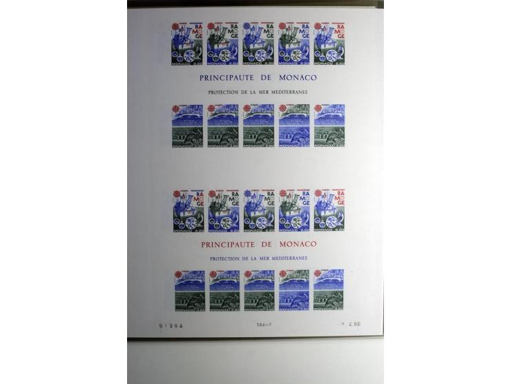 1974/94, Spezial-Sammlung von Probedrucken der Block-Ausgabe, ab 1978 in Form von Doppelblocks, teils 2 oder 3 pro Jahr in un