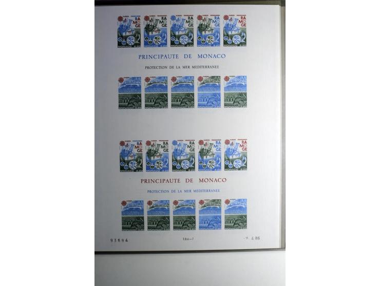 1974/94, Spezial-Sammlung von Probedrucken der Block-Ausgabe, ab 1978 in Form von Doppelblocks, teils 2 oder 3 pro Jahr in un