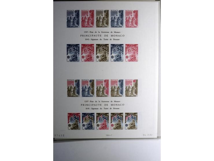 1974/94, Spezial-Sammlung von Probedrucken der Block-Ausgabe, ab 1978 in Form von Doppelblocks, teils 2 oder 3 pro Jahr in un