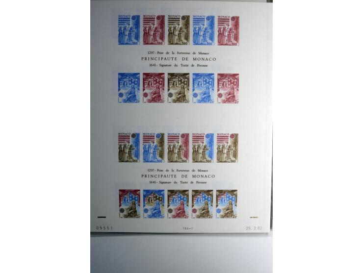 1974/94, Spezial-Sammlung von Probedrucken der Block-Ausgabe, ab 1978 in Form von Doppelblocks, teils 2 oder 3 pro Jahr in un