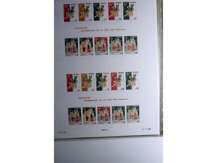 1974/94, Spezial-Sammlung von Probedrucken der Block-Ausgabe, ab 1978 in Form von Doppelblocks, teils 2 oder 3 pro Jahr in un