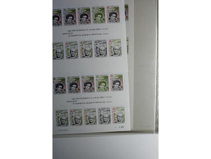 1974/94, Spezial-Sammlung von Probedrucken der Block-Ausgabe, ab 1978 in Form von Doppelblocks, teils 2 oder 3 pro Jahr in un