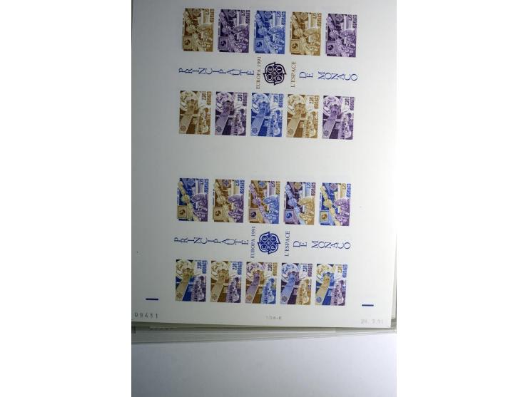 1974/94, Spezial-Sammlung von Probedrucken der Block-Ausgabe, ab 1978 in Form von Doppelblocks, teils 2 oder 3 pro Jahr in un