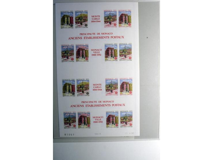 1974/94, Spezial-Sammlung von Probedrucken der Block-Ausgabe, ab 1978 in Form von Doppelblocks, teils 2 oder 3 pro Jahr in un