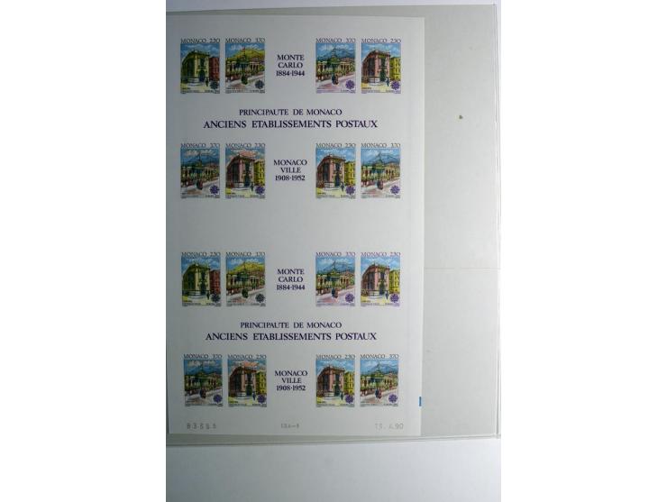 1974/94, Spezial-Sammlung von Probedrucken der Block-Ausgabe, ab 1978 in Form von Doppelblocks, teils 2 oder 3 pro Jahr in un