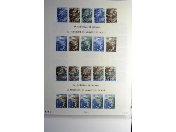 1974/94, Spezial-Sammlung von Probedrucken der Block-Ausgabe, ab 1978 in Form von Doppelblocks, teils 2 oder 3 pro Jahr in un