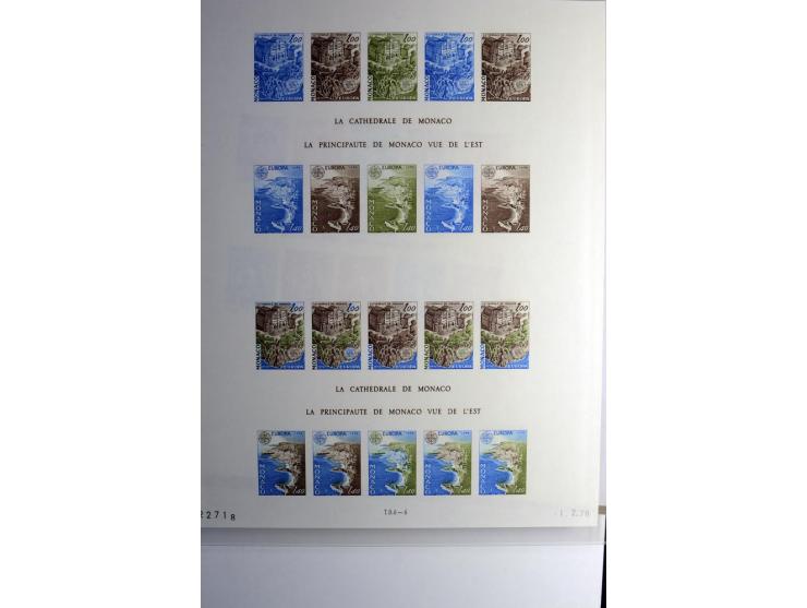 1974/94, Spezial-Sammlung von Probedrucken der Block-Ausgabe, ab 1978 in Form von Doppelblocks, teils 2 oder 3 pro Jahr in un