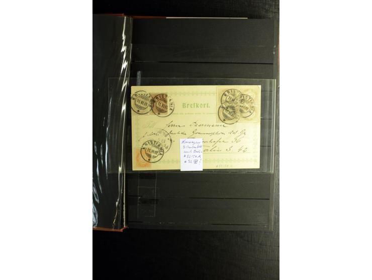 1855/1944, postfrische, ungebrauchte und gestempelte Sammlung mit u.a. Mi.-Nr. 1 (9 und waagerechtes Paar), 2 (4), 6 (3), 7, 