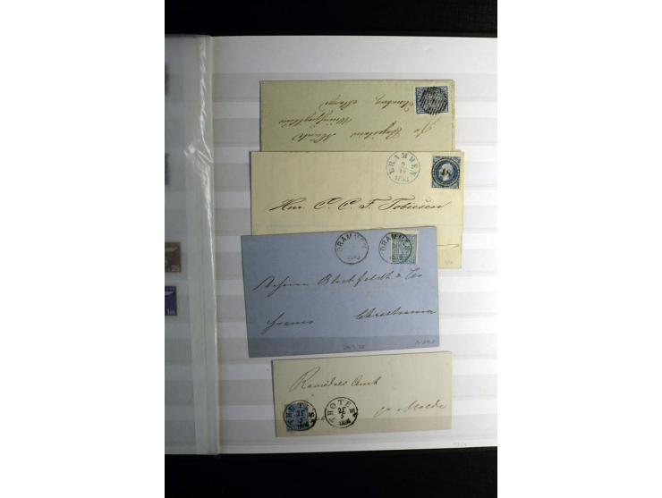 1855/1944, postfrische, ungebrauchte und gestempelte Sammlung mit u.a. Mi.-Nr. 1 (9 und waagerechtes Paar), 2 (4), 6 (3), 7, 