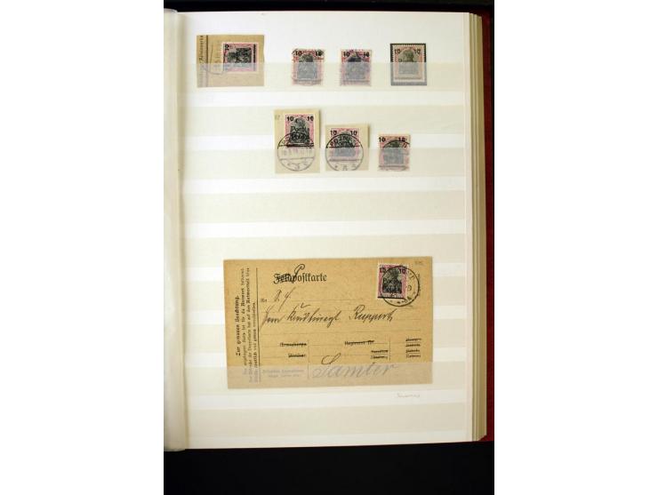 1918/1920, interessante Sammlung der Germania-Aufdruckmarken in Polen mit u.a. Deutsche Post in Polen mit einigen Belegen Sta