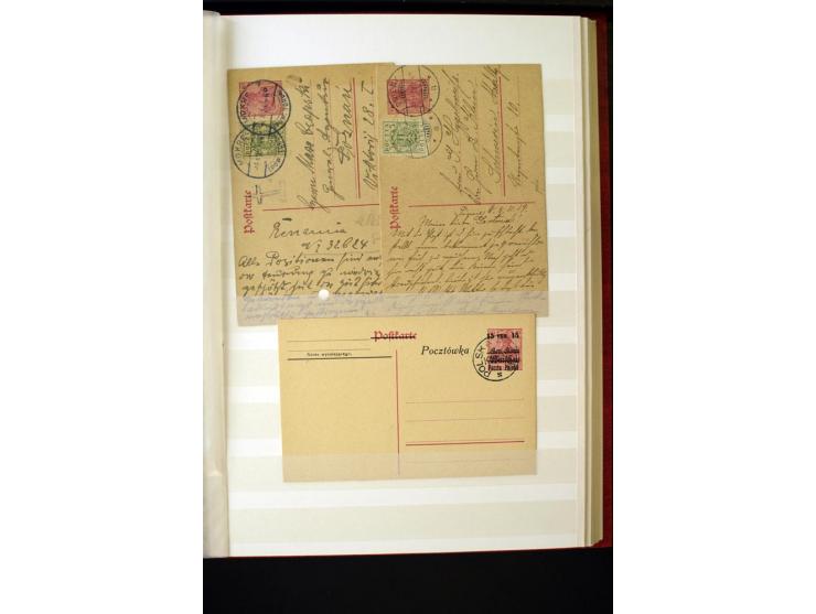 1918/1920, interessante Sammlung der Germania-Aufdruckmarken in Polen mit u.a. Deutsche Post in Polen mit einigen Belegen Sta