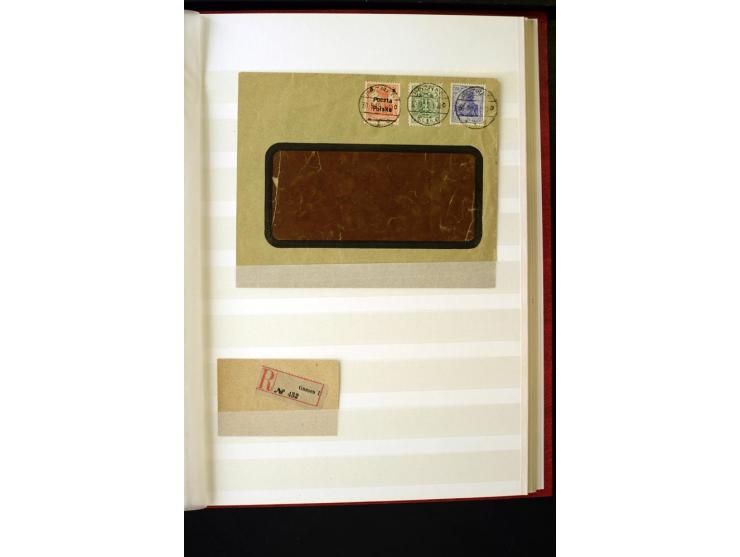 1918/1920, interessante Sammlung der Germania-Aufdruckmarken in Polen mit u.a. Deutsche Post in Polen mit einigen Belegen Sta