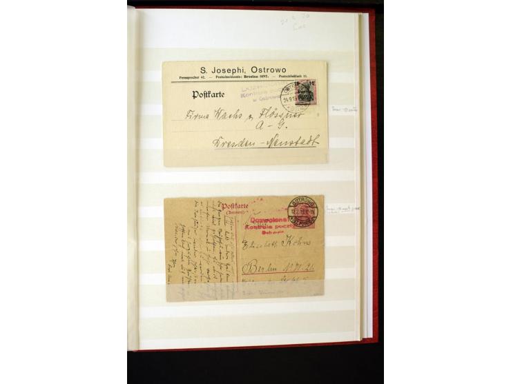 1918/1920, interessante Sammlung der Germania-Aufdruckmarken in Polen mit u.a. Deutsche Post in Polen mit einigen Belegen Sta