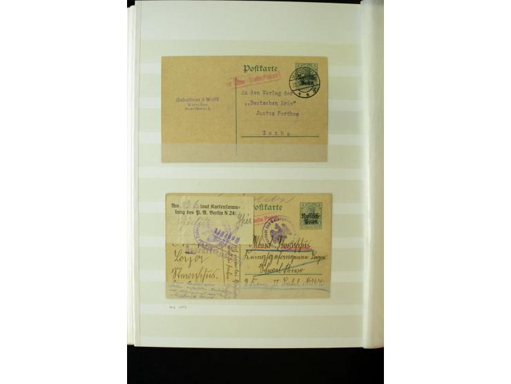 1918/1920, interessante Sammlung der Germania-Aufdruckmarken in Polen mit u.a. Deutsche Post in Polen mit einigen Belegen Sta
