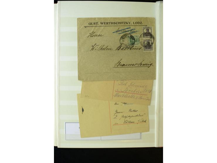1918/1920, interessante Sammlung der Germania-Aufdruckmarken in Polen mit u.a. Deutsche Post in Polen mit einigen Belegen Sta