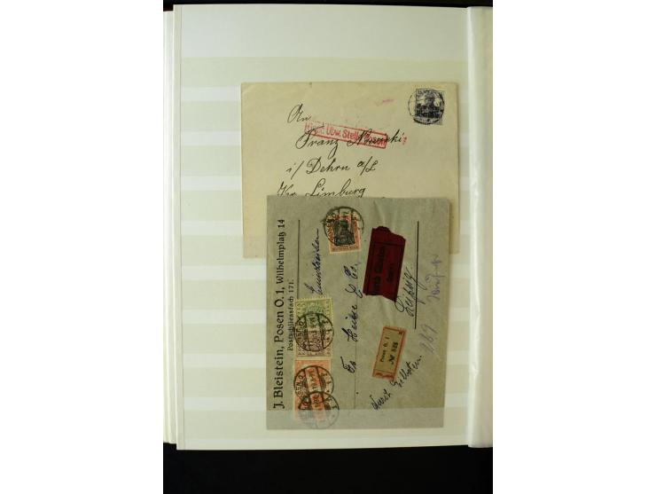 1918/1920, interessante Sammlung der Germania-Aufdruckmarken in Polen mit u.a. Deutsche Post in Polen mit einigen Belegen Sta