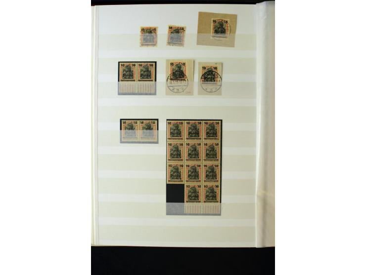 1918/1920, interessante Sammlung der Germania-Aufdruckmarken in Polen mit u.a. Deutsche Post in Polen mit einigen Belegen Sta
