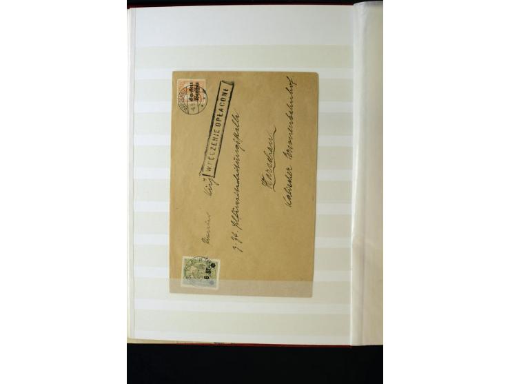 1918/1920, interessante Sammlung der Germania-Aufdruckmarken in Polen mit u.a. Deutsche Post in Polen mit einigen Belegen Sta