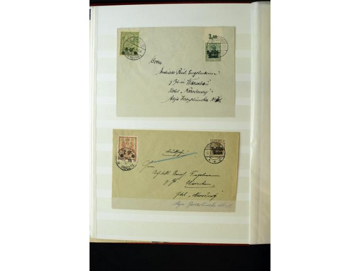 1918/1920, interessante Sammlung der Germania-Aufdruckmarken in Polen mit u.a. Deutsche Post in Polen mit einigen Belegen Sta