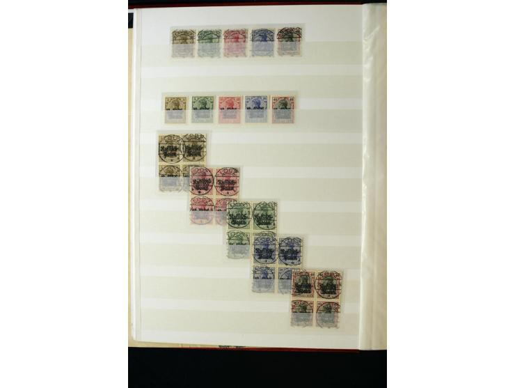 1918/1920, interessante Sammlung der Germania-Aufdruckmarken in Polen mit u.a. Deutsche Post in Polen mit einigen Belegen Sta