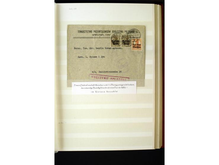 1918/1920, interessante Sammlung der Germania-Aufdruckmarken in Polen mit u.a. Deutsche Post in Polen mit einigen Belegen Sta