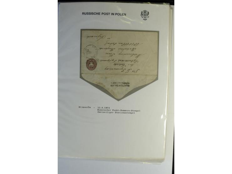 RUSSISCHE POST IN POLEN: 1839/1913, sehr interessante Sammlung mit über 90 Briefen und Karten ab Vorphila, dabei verschiedene