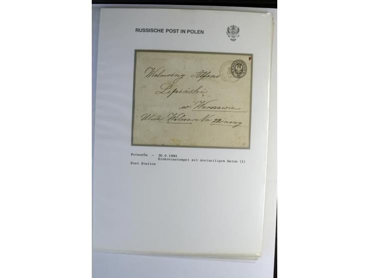 RUSSISCHE POST IN POLEN: 1839/1913, sehr interessante Sammlung mit über 90 Briefen und Karten ab Vorphila, dabei verschiedene