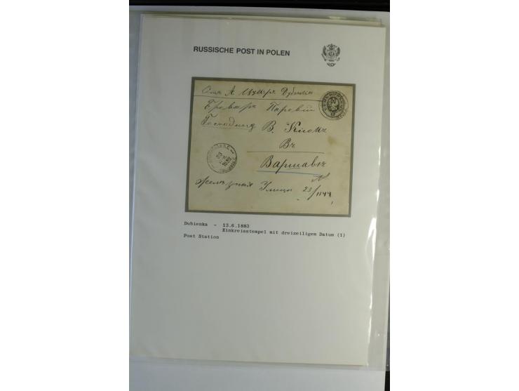 RUSSISCHE POST IN POLEN: 1839/1913, sehr interessante Sammlung mit über 90 Briefen und Karten ab Vorphila, dabei verschiedene