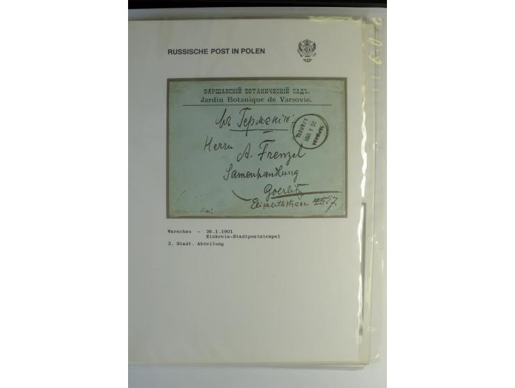 RUSSISCHE POST IN POLEN: 1839/1913, sehr interessante Sammlung mit über 90 Briefen und Karten ab Vorphila, dabei verschiedene