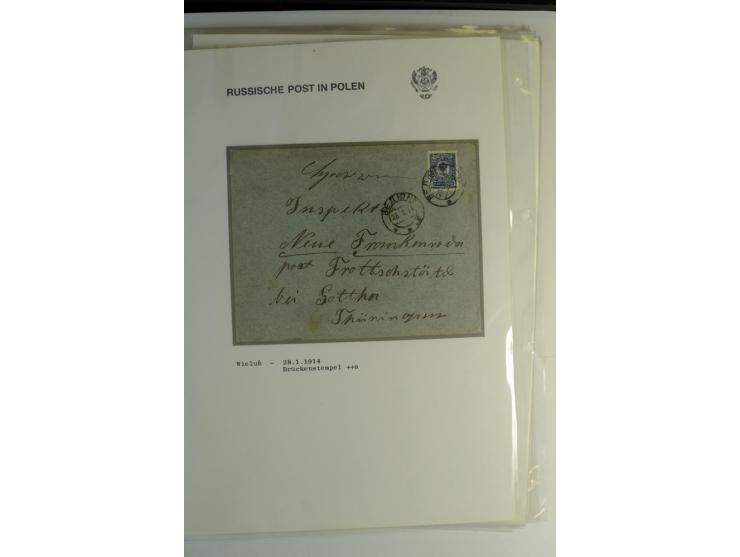 RUSSISCHE POST IN POLEN: 1839/1913, sehr interessante Sammlung mit über 90 Briefen und Karten ab Vorphila, dabei verschiedene