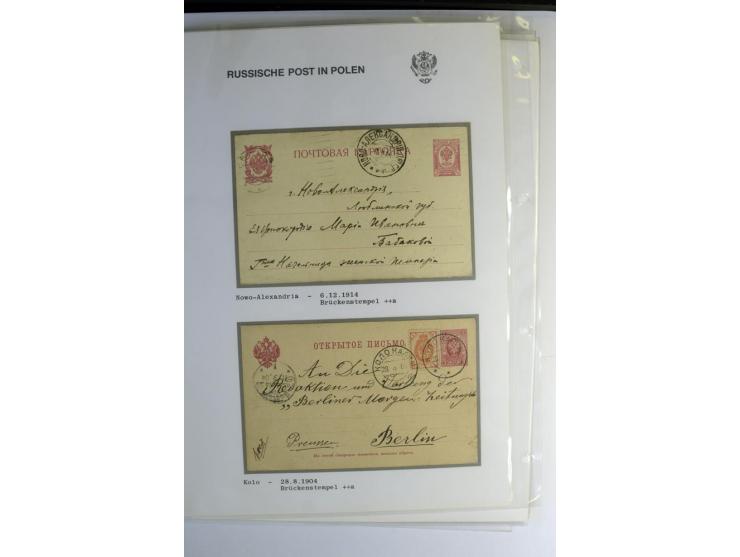 RUSSISCHE POST IN POLEN: 1839/1913, sehr interessante Sammlung mit über 90 Briefen und Karten ab Vorphila, dabei verschiedene