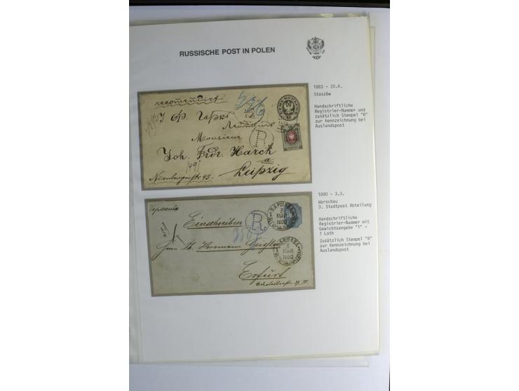 RUSSISCHE POST IN POLEN: 1839/1913, sehr interessante Sammlung mit über 90 Briefen und Karten ab Vorphila, dabei verschiedene