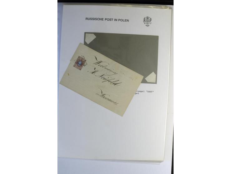 RUSSISCHE POST IN POLEN: 1839/1913, sehr interessante Sammlung mit über 90 Briefen und Karten ab Vorphila, dabei verschiedene
