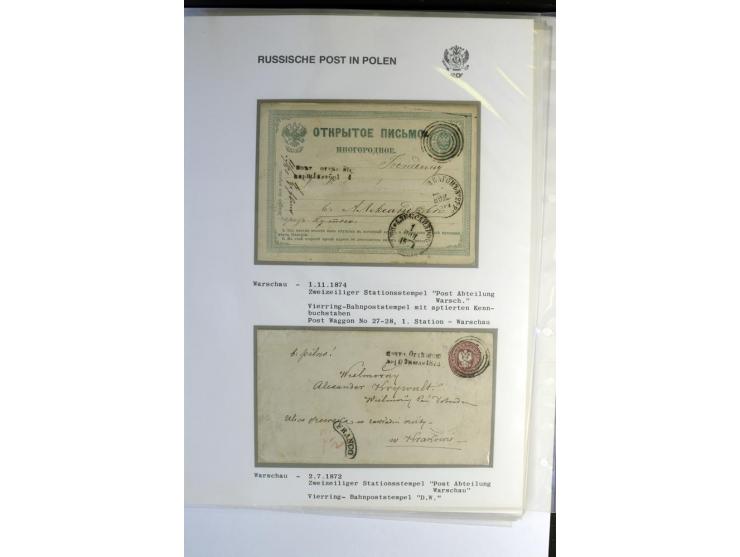 RUSSISCHE POST IN POLEN: 1839/1913, sehr interessante Sammlung mit über 90 Briefen und Karten ab Vorphila, dabei verschiedene