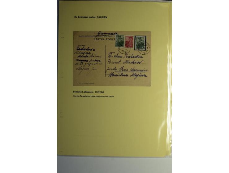 IHR SCHICKSAL MAHNT: Hochinteressante Sammlung von über 150 Briefen und Karten, dabei Belege aus der Bukowina, Polen, Galizie