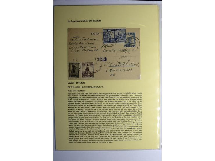 IHR SCHICKSAL MAHNT: Hochinteressante Sammlung von über 150 Briefen und Karten, dabei Belege aus der Bukowina, Polen, Galizie