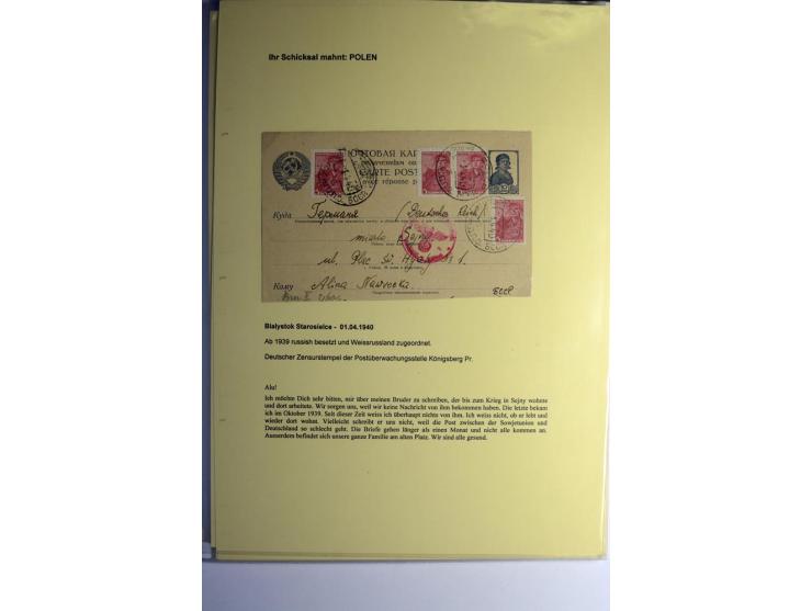 IHR SCHICKSAL MAHNT: Hochinteressante Sammlung von über 150 Briefen und Karten, dabei Belege aus der Bukowina, Polen, Galizie