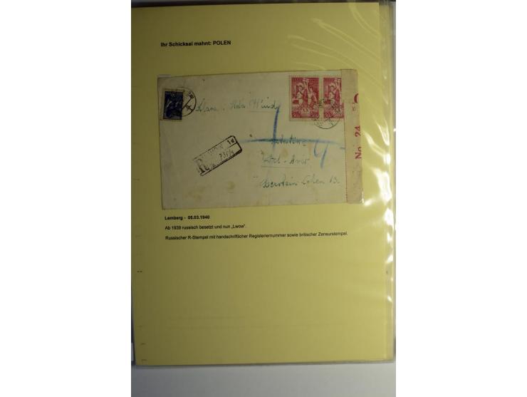 IHR SCHICKSAL MAHNT: Hochinteressante Sammlung von über 150 Briefen und Karten, dabei Belege aus der Bukowina, Polen, Galizie