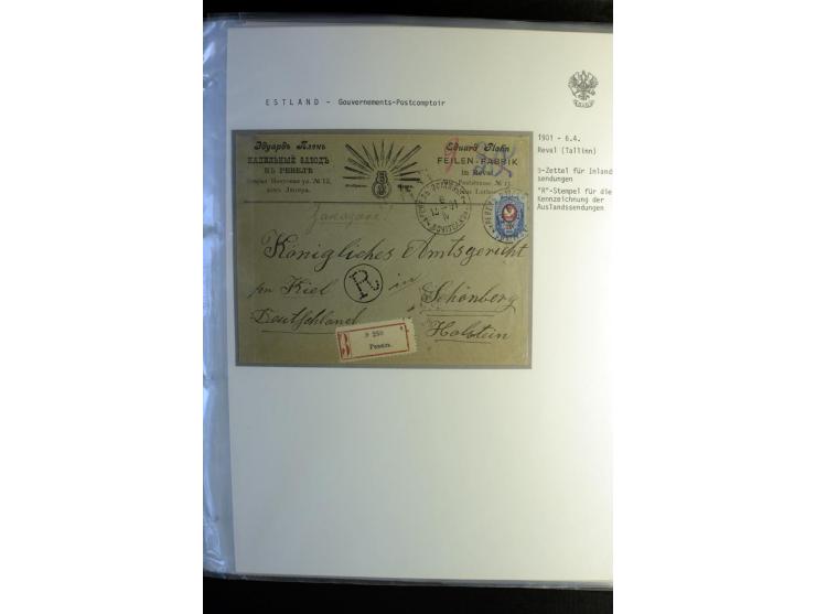 1901/17, umfangreiche Sammlung R-Briefe, dabei ein Band nur St. Petersburg und Moskau, insgesamt über 250 ausgesuchte Briefe 
