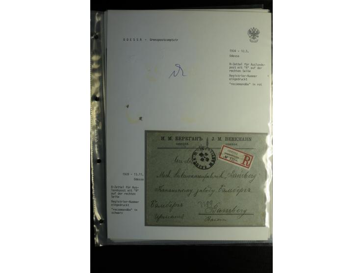 1901/17, umfangreiche Sammlung R-Briefe, dabei ein Band nur St. Petersburg und Moskau, insgesamt über 250 ausgesuchte Briefe 