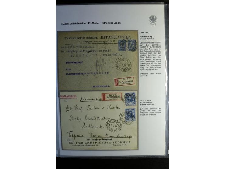 1901/17, umfangreiche Sammlung R-Briefe, dabei ein Band nur St. Petersburg und Moskau, insgesamt über 250 ausgesuchte Briefe 