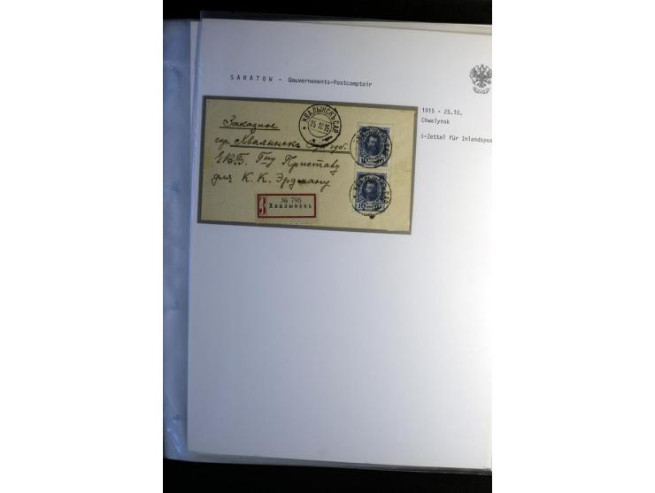 1901/17, umfangreiche Sammlung R-Briefe, dabei ein Band nur St. Petersburg und Moskau, insgesamt über 250 ausgesuchte Briefe 