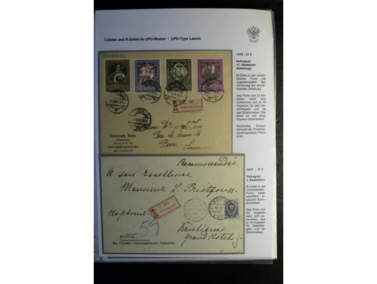1901/17, umfangreiche Sammlung R-Briefe, dabei ein Band nur St. Petersburg und Moskau, insgesamt über 250 ausgesuchte Briefe 