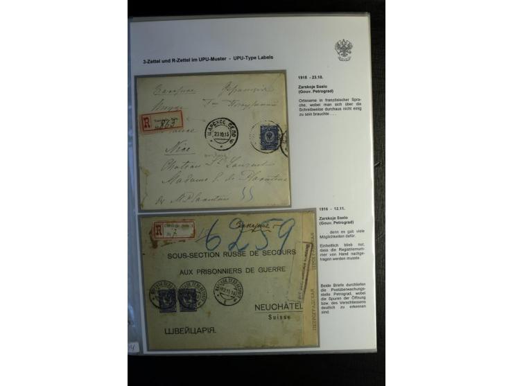 1901/17, umfangreiche Sammlung R-Briefe, dabei ein Band nur St. Petersburg und Moskau, insgesamt über 250 ausgesuchte Briefe 