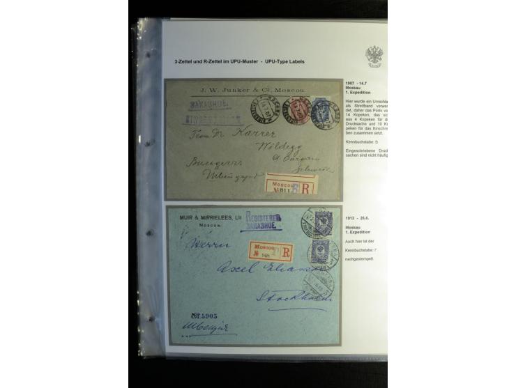 1901/17, umfangreiche Sammlung R-Briefe, dabei ein Band nur St. Petersburg und Moskau, insgesamt über 250 ausgesuchte Briefe 