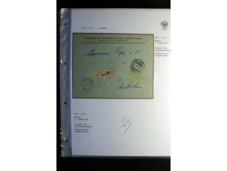1901/17, umfangreiche Sammlung R-Briefe, dabei ein Band nur St. Petersburg und Moskau, insgesamt über 250 ausgesuchte Briefe 